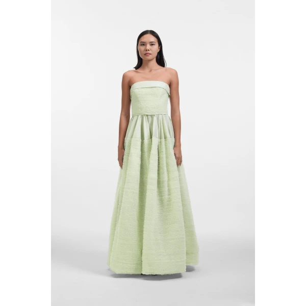 Viktor & Rolf Tulle Ruffle Circle Maxi Dress in Light Green, view 2