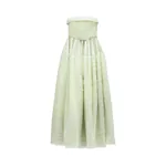 Viktor & Rolf Tulle Ruffle Circle Maxi Dress in Light Green