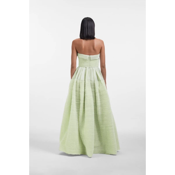Viktor & Rolf Tulle Ruffle Circle Maxi Dress in Light Green, view 3