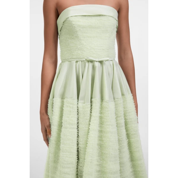 Viktor & Rolf Tulle Ruffle Circle Maxi Dress in Light Green, view 5
