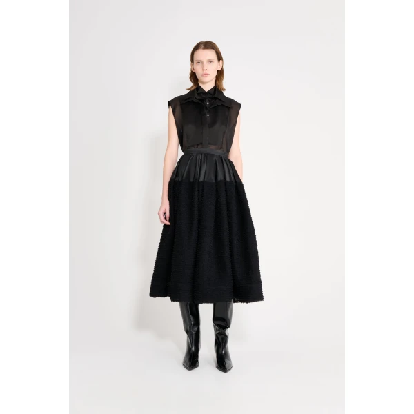 Viktor & Rolf Tulle Ruffle Circle Maxi Skirt in Black, view 2