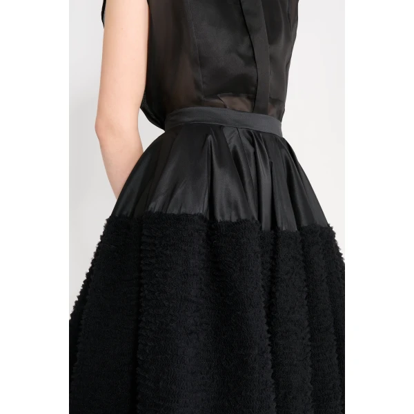 Viktor & Rolf Tulle Ruffle Circle Maxi Skirt in Black, view 5