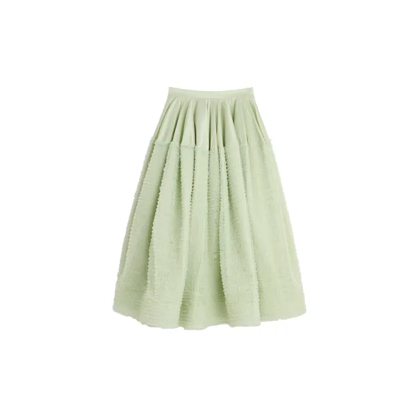 Viktor & Rolf Tulle Ruffle Circle Maxi Skirt in Light Green