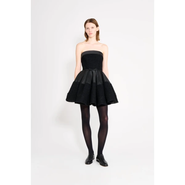 Viktor & Rolf Tulle Ruffle Circle Mini Dress in Black, view 2
