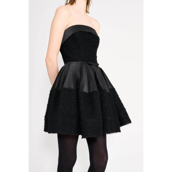 Viktor & Rolf Tulle Ruffle Circle Mini Dress in Black, view 4