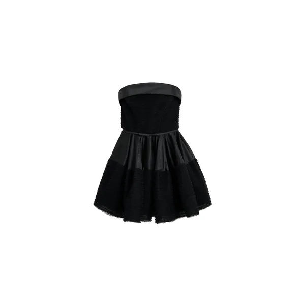Viktor & Rolf Tulle Ruffle Circle Mini Dress in Black
