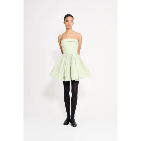 Viktor & Rolf Tulle Ruffle Circle Mini Dress in Light Green, view 2