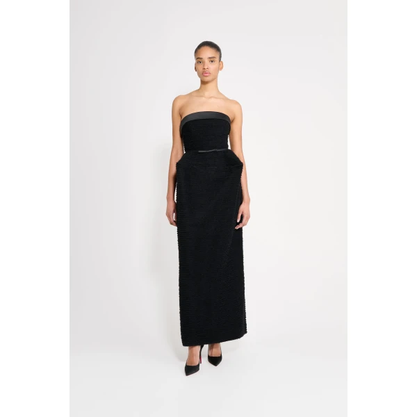 Viktor & Rolf Tulle Ruffle Cubist Gown in Black, view 2