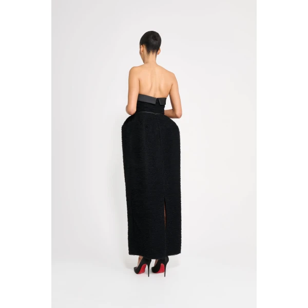 Viktor & Rolf Tulle Ruffle Cubist Gown in Black, view 3