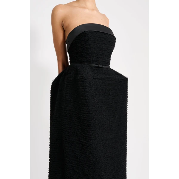 Viktor & Rolf Tulle Ruffle Cubist Gown in Black, view 5