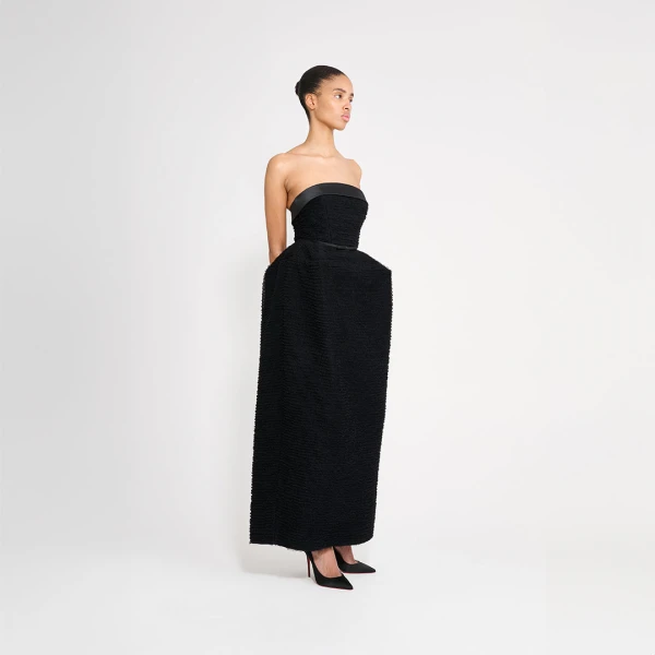 Viktor & Rolf Tulle Ruffle Cubist Gown in Black, view 6