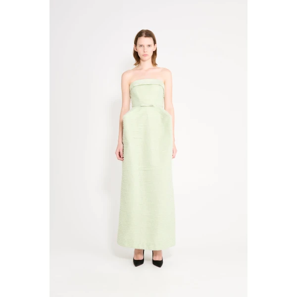 Viktor & Rolf Tulle Ruffle Cubist Gown in Light Green, view 2