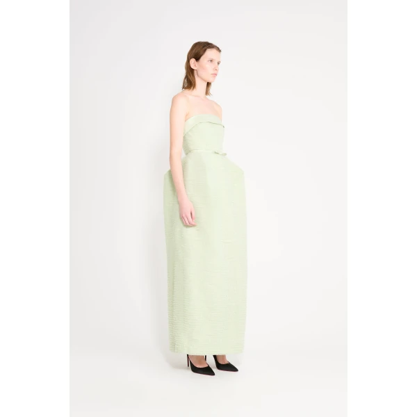 Viktor & Rolf Tulle Ruffle Cubist Gown in Light Green, view 3