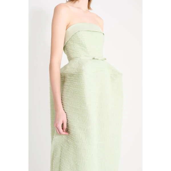 Viktor & Rolf Tulle Ruffle Cubist Gown in Light Green, view 5
