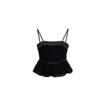Viktor & Rolf Tulle Ruffle Top in Black