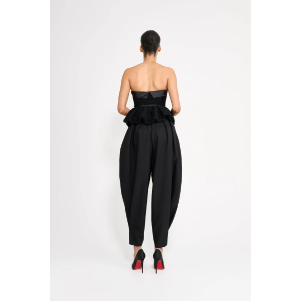 Viktor & Rolf Tulle Ruffle Top in Black, view 3