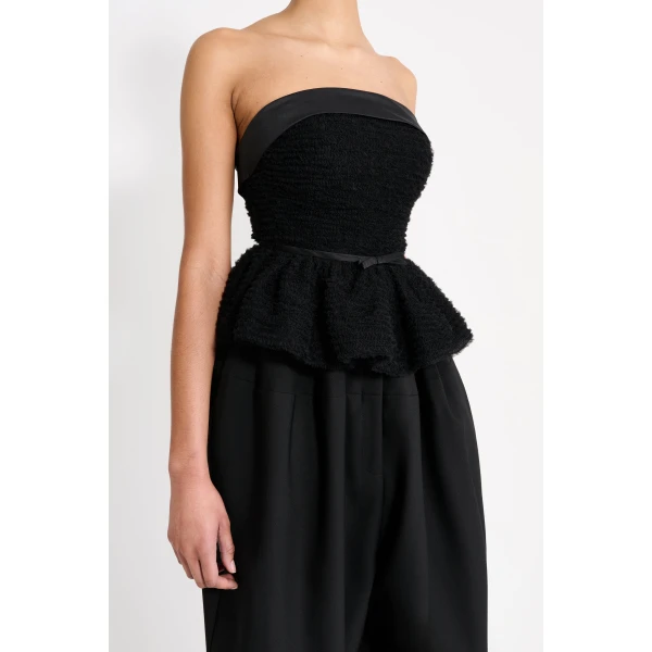 Viktor & Rolf Tulle Ruffle Top in Black, view 4