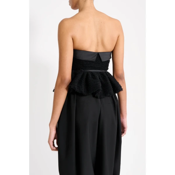 Viktor & Rolf Tulle Ruffle Top in Black, view 5