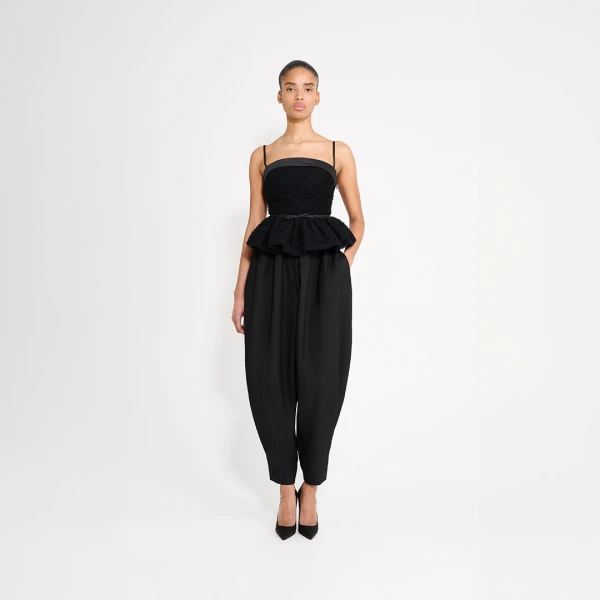 Viktor & Rolf Tulle Ruffle Top in Black, view 6