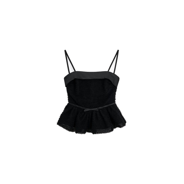 Viktor & Rolf Tulle Ruffle Top in Black