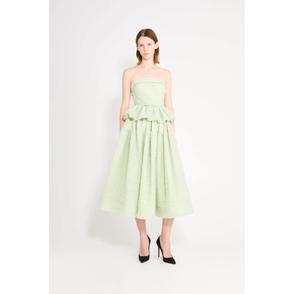 Viktor & Rolf Tulle Ruffle Top in Light Green, view 2