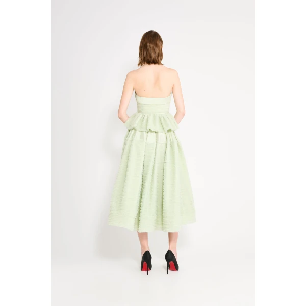 Viktor & Rolf Tulle Ruffle Top in Light Green, view 4
