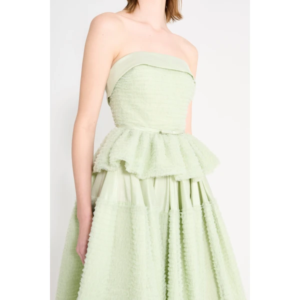 Viktor & Rolf Tulle Ruffle Top in Light Green, view 5