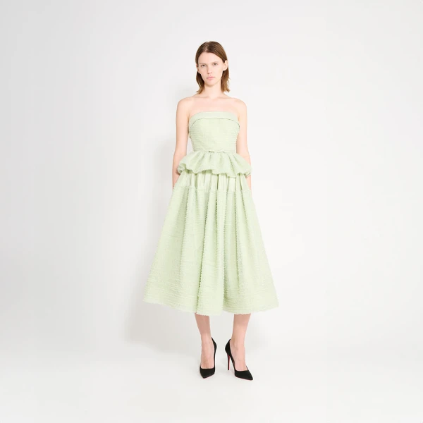 Viktor & Rolf Tulle Ruffle Top in Light Green, view 6