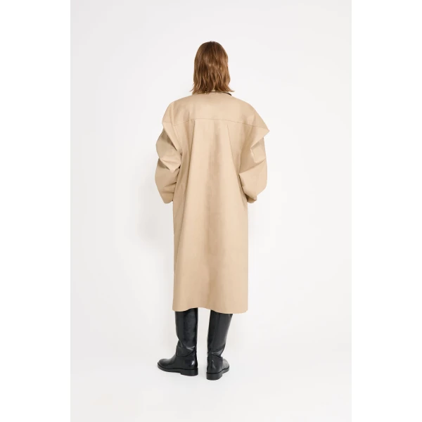 Viktor & Rolf Viktor & Rolf x Mackintosh Long Raincoat in Beige Coat, view 3