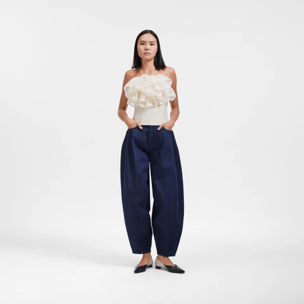 Viktor & Rolf Volant Corset Top in Off White, view 6