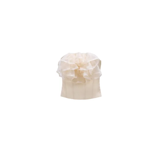 Viktor & Rolf Volant Corset Top in Off White