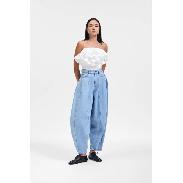 Viktor & Rolf Volant Corset Top in White, view 2