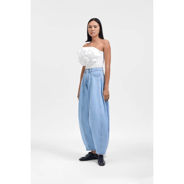 Viktor & Rolf Volant Corset Top in White, view 4