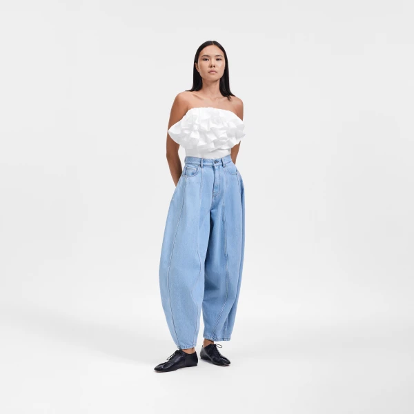 Viktor & Rolf Volant Corset Top in White, view 5