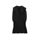 Viktor & Rolf Volant Detail Poplin Shirt Dress in Black