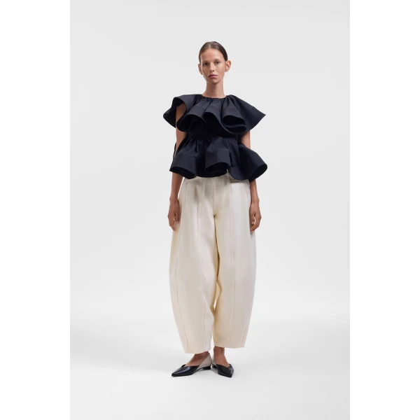 Viktor & Rolf Volant Detail Top in Black, view 2
