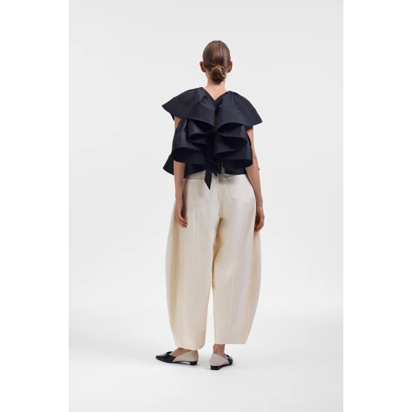 Viktor & Rolf Volant Detail Top in Black, view 3