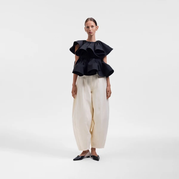Viktor & Rolf Volant Detail Top in Black, view 5