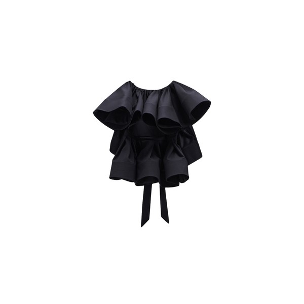 Viktor & Rolf Volant Detail Top in Black