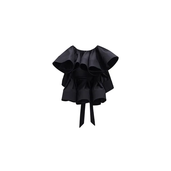Viktor & Rolf Volant Detail Top in Black