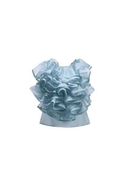 Viktor-Rolf-Volant-Jabot-Organza-Top-in-Light-Blue83836_nobg Viktor & Rolf Volant Jabot Organza Top in Light Blue