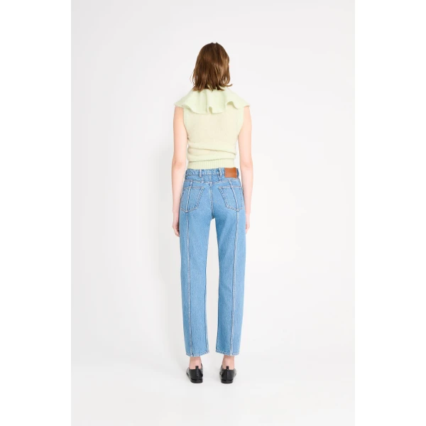 Viktor & Rolf Volant Neck Spencer in Light Green Knit, view 3