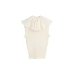 Viktor & Rolf Volant Neck Spencer in White Knit