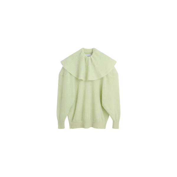 Viktor & Rolf Volant Neck Sweater in Light Green