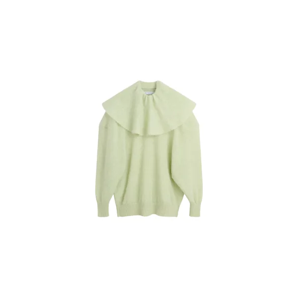 Viktor & Rolf Volant Neck Sweater in Light Green