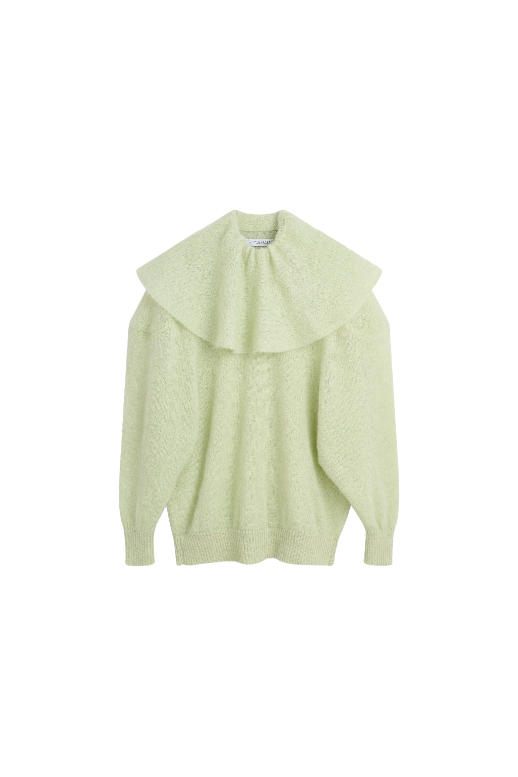 Viktor & Rolf Volant Neck Sweater in Light Green