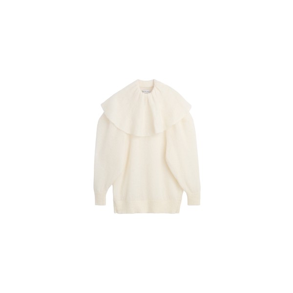 Viktor & Rolf Volant Neck Sweater in White