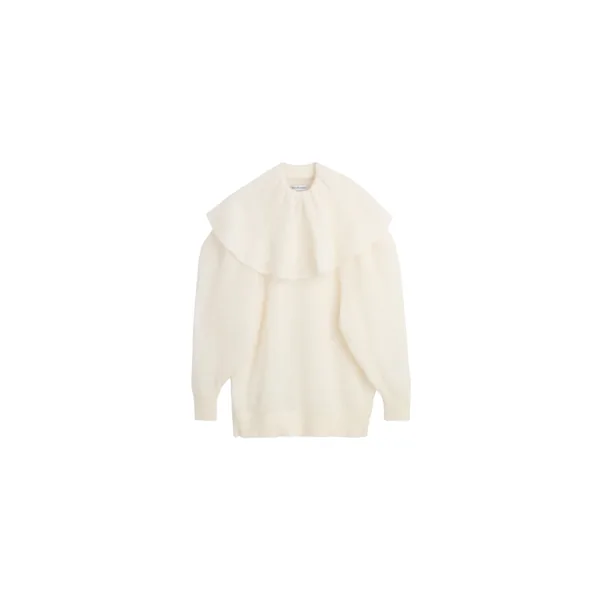 Viktor & Rolf Volant Neck Sweater in White