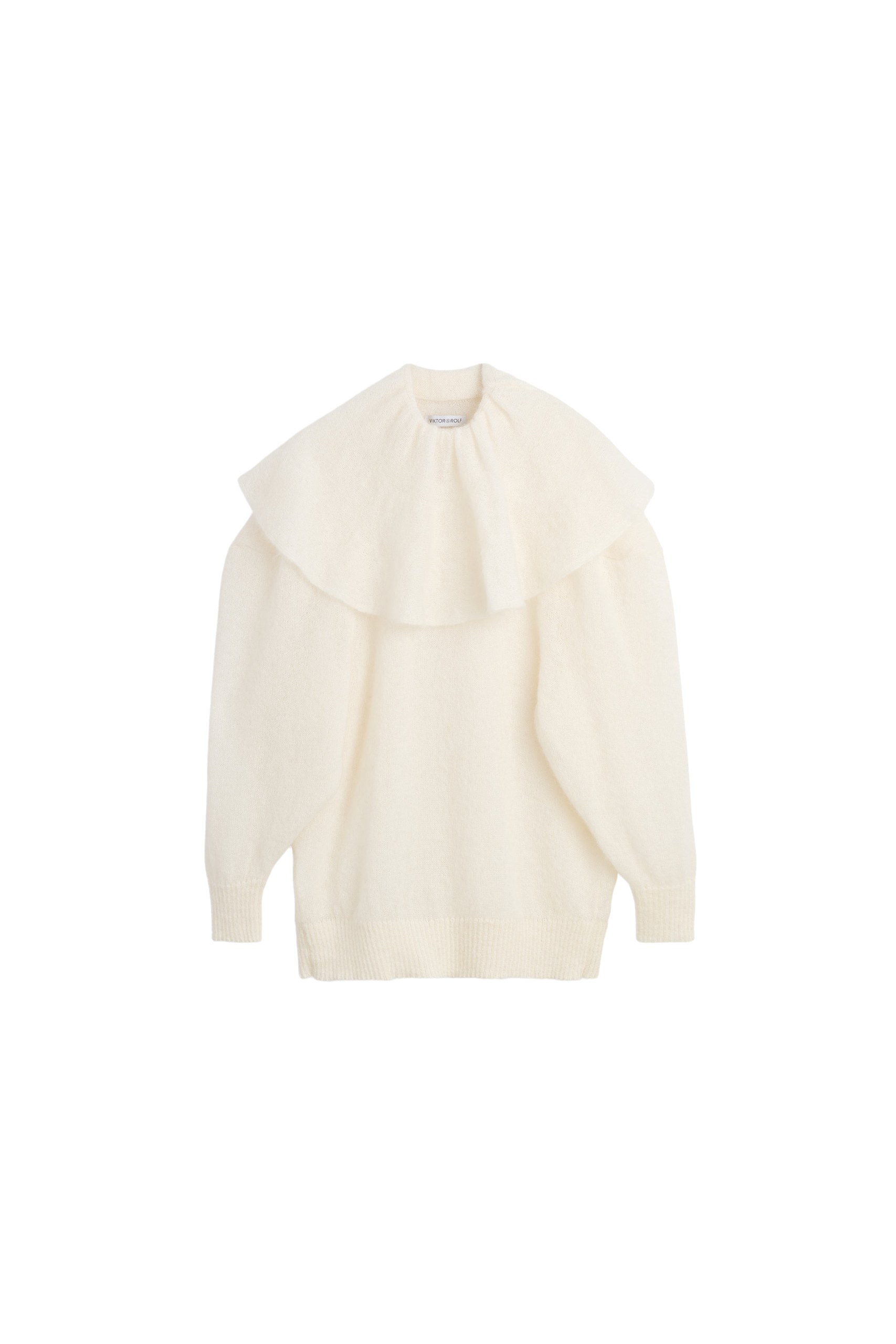 Viktor & Rolf Volant Neck Sweater in White