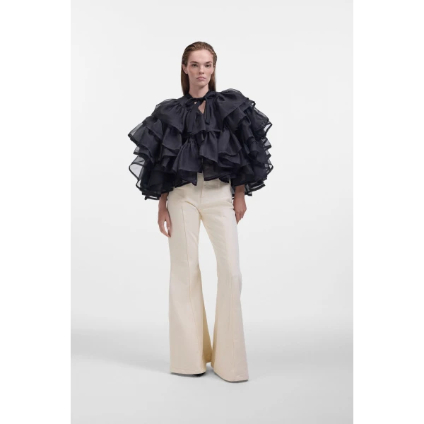 Viktor & Rolf Volant Organza Jacket in Black, view 2
